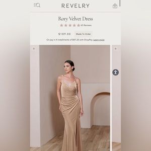 Revelry Rory Velvet Bridesmaid Dress